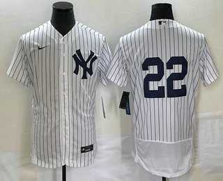 Mens New York Yankees #22 Harrison Bader White Flex Base Stitched Baseball Jersey